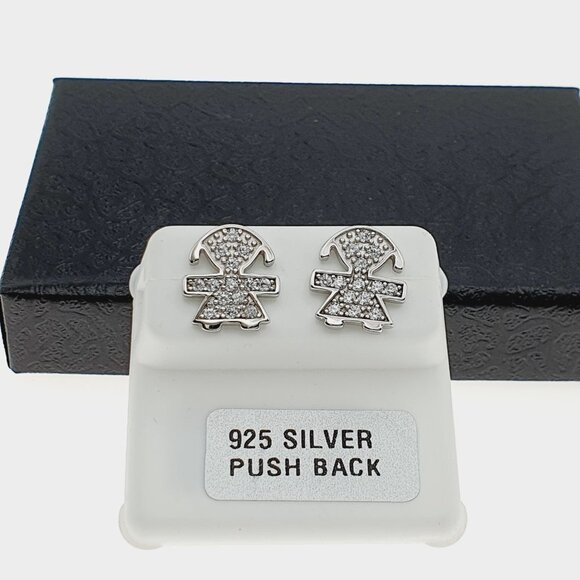 925 sterling silver luxury CZ earrings for women/girls, Best for RJUS2140 - Picture 7 of 11